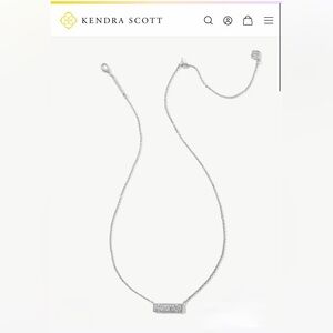 Kendra Scott Leanor Silver Short Pendant - Platinum Druzy